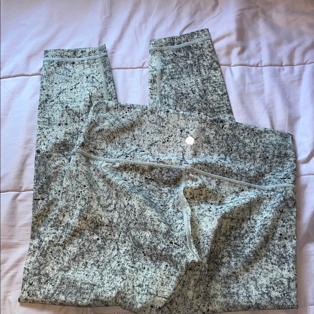 lululemon athletica Wunder Under Gray Patterned Leggings